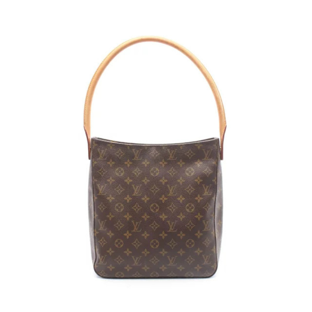 Louis Vuitton Looping Monogram Canvas Leather Shoulder Bag Brown